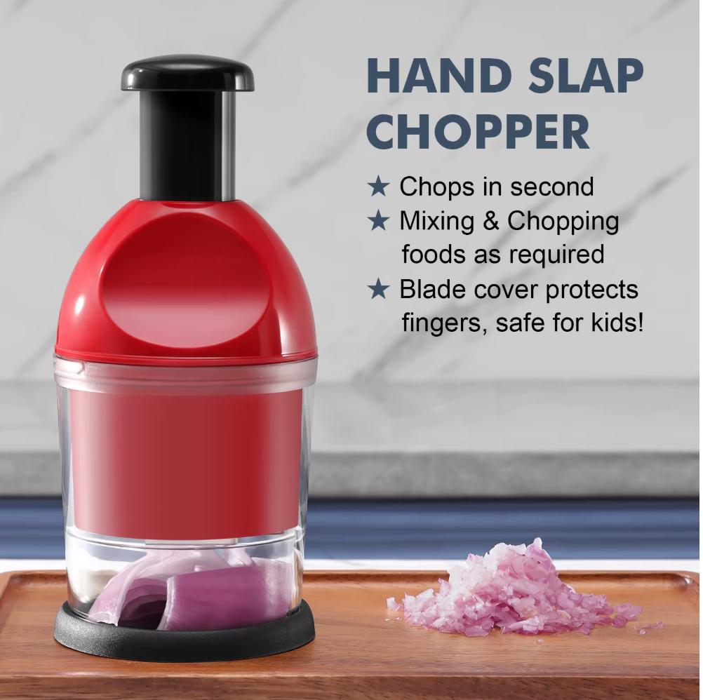 Vegetable Hand Press Chopper With Container