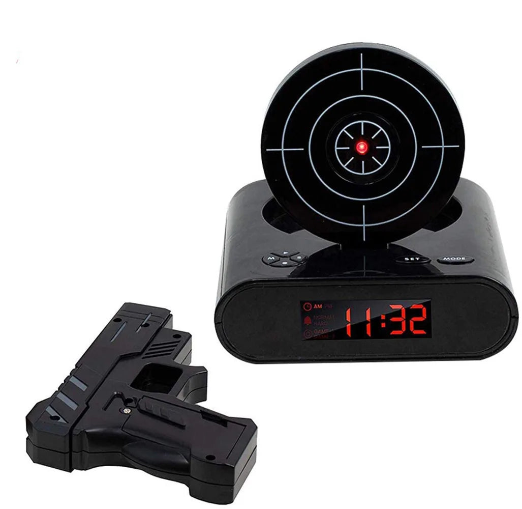 Laser Alarm Clock With Shooting Gun