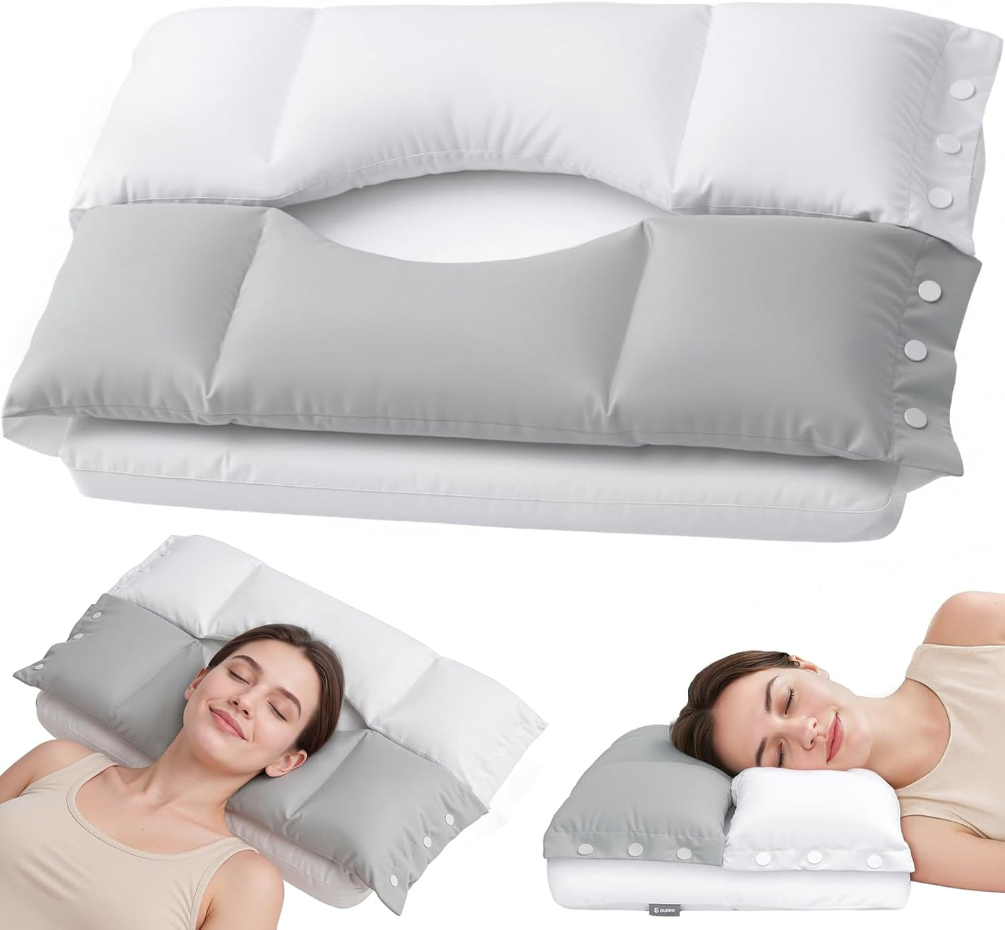 Detachable Dual Layer Ultra Soft Pillow