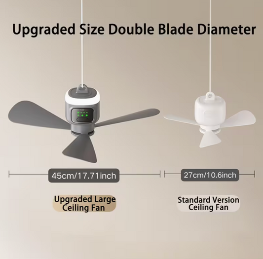 Portable Camping Ceiling Fan LED Light