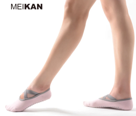 Unisex Non Slip Grip Socks with Cushion for Yoga