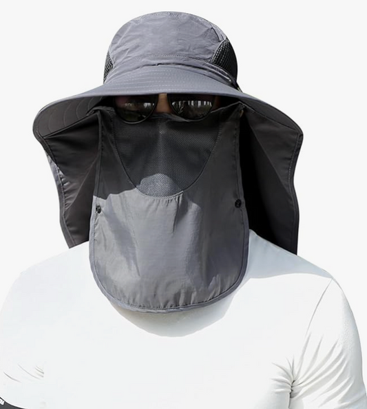 Outdoor Sun Hat Bucket Hat With Neck Flap