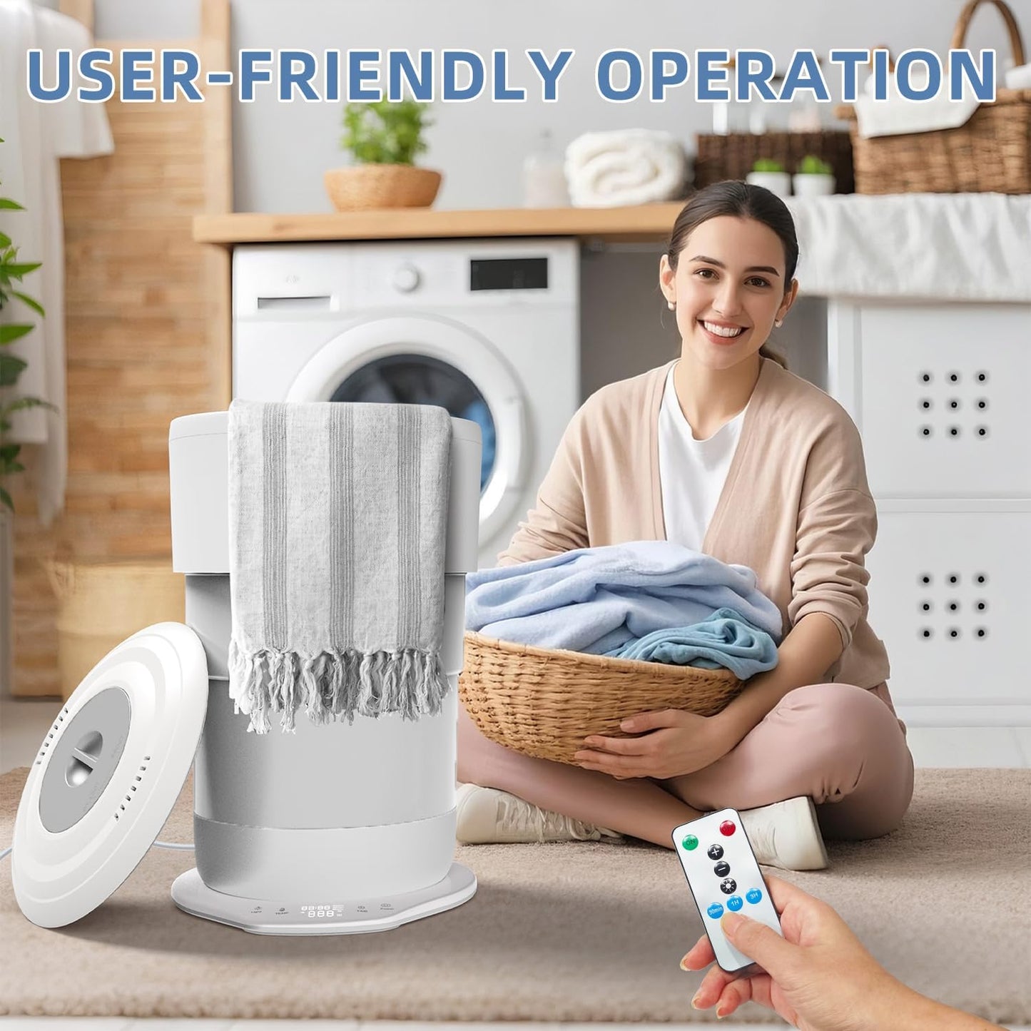 Foldable Smart Electric Bathroom Towel Heater Bucket