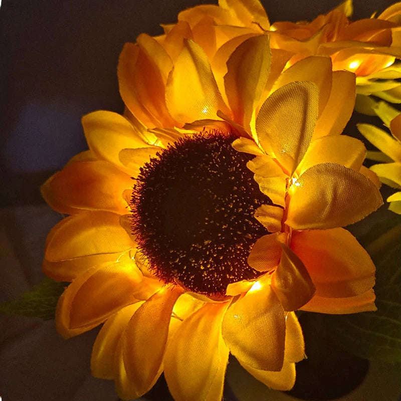 Wireless Sunflower Night Light Lamp (3 Flower Heads)