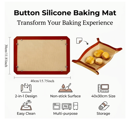Silicone Fiber Baking Mat with Buckle