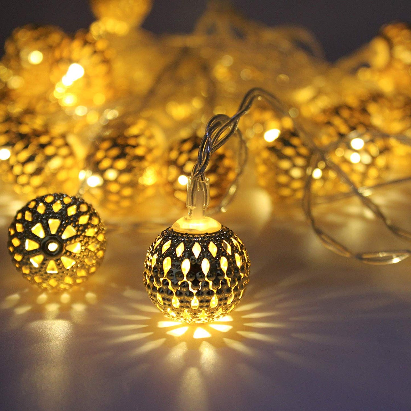 Moroccan Ball Multicolor LED Lights