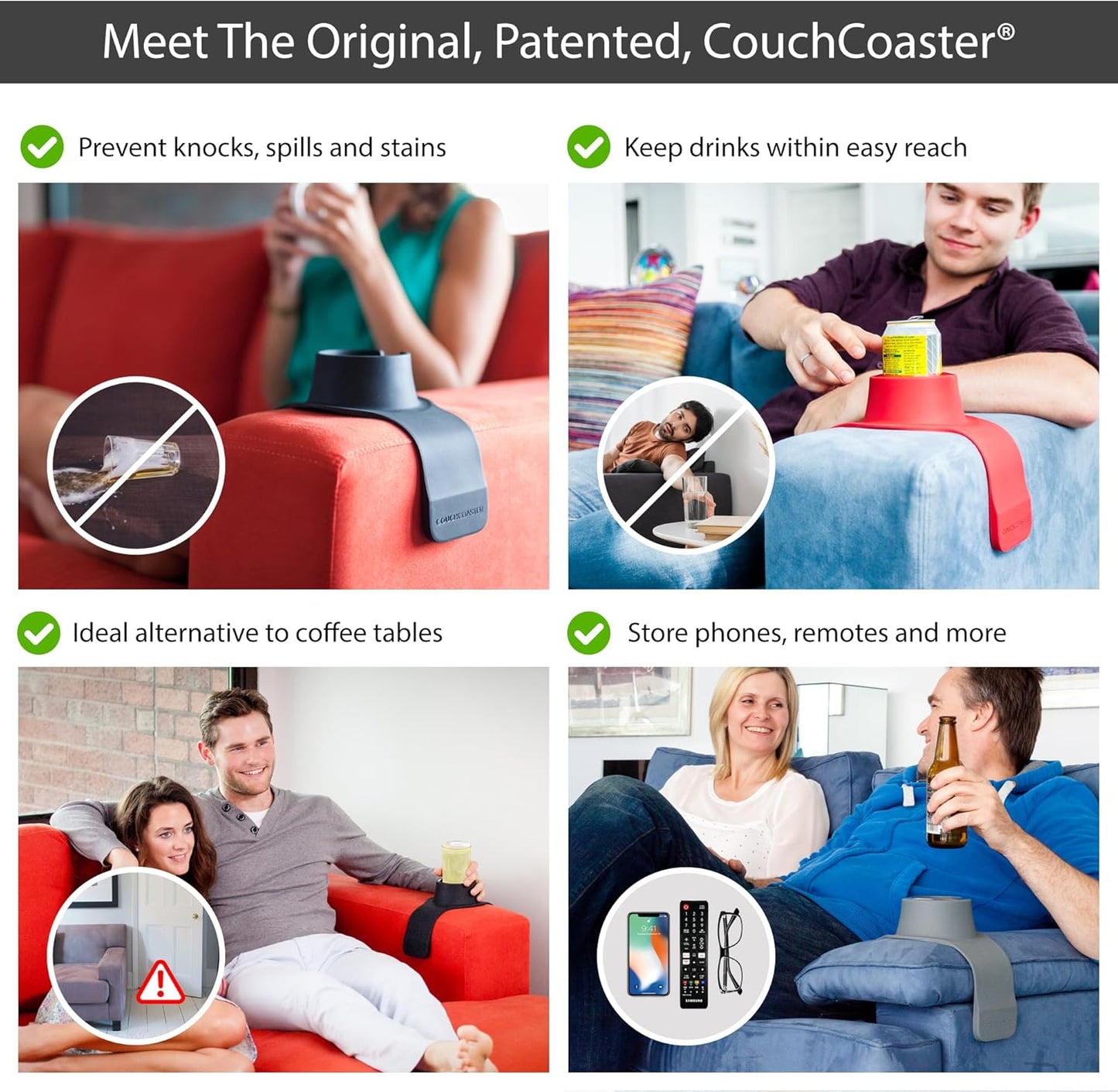 Silicone Couch Armrest Cup Holder