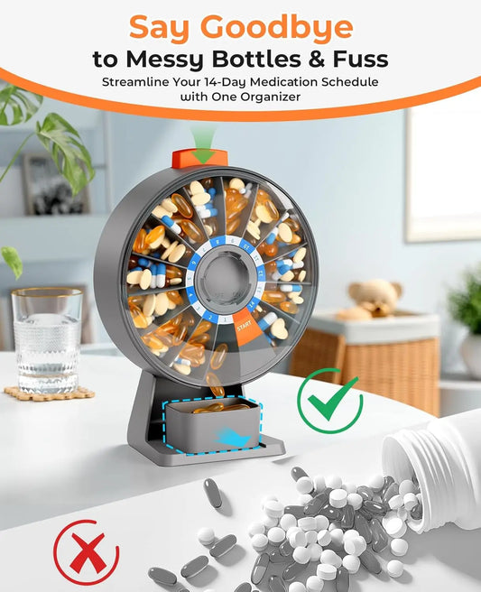 Wall-Mounted Pill Dispenser Organizer