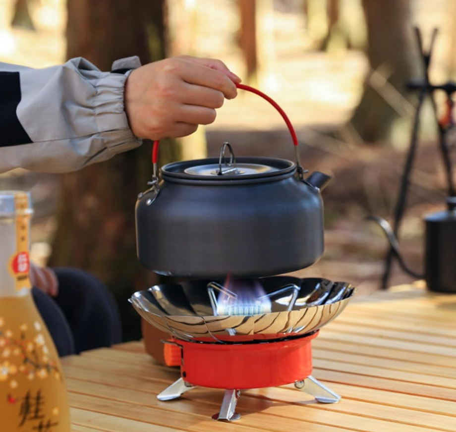 Portable Mini Windproof Lotus Shaped Outdoor Gas Stove