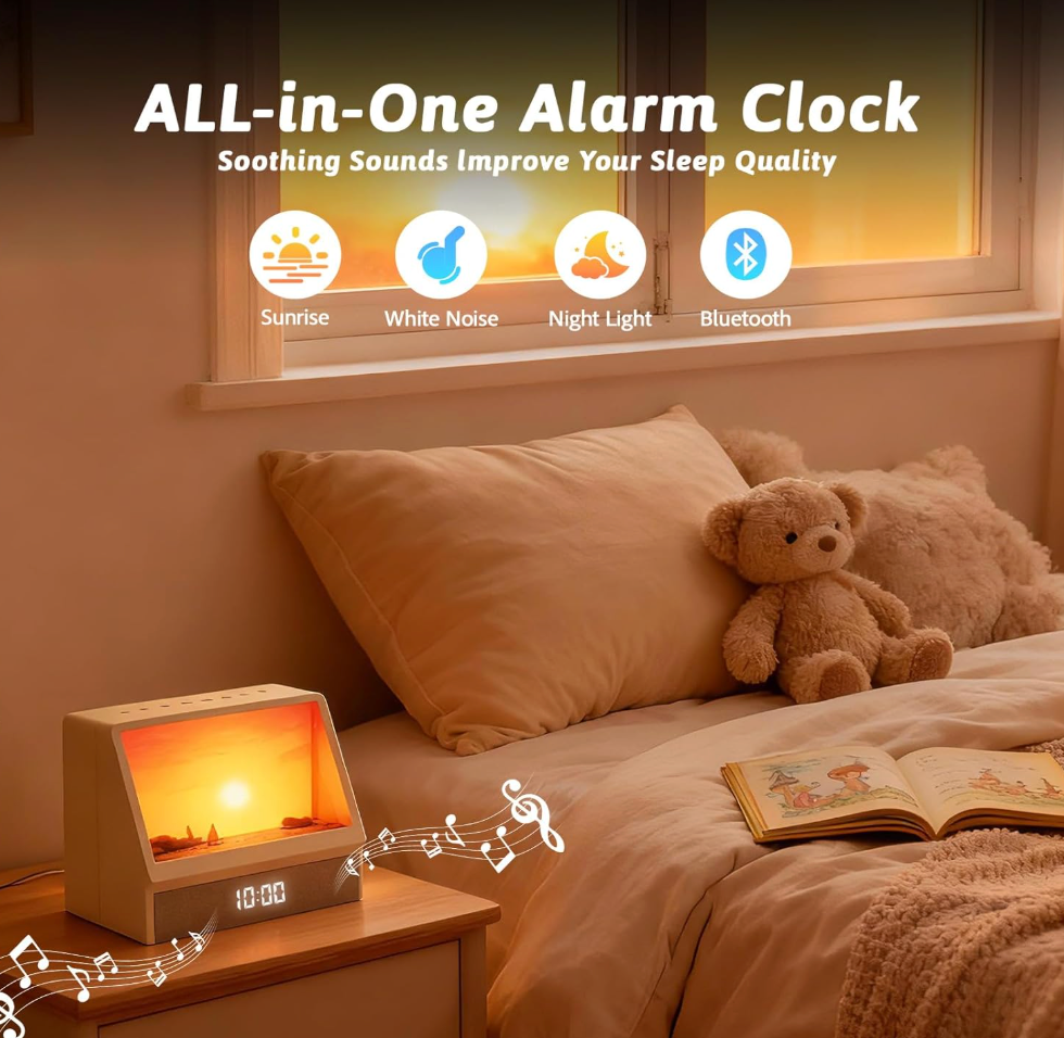 Sunrise Alarm Clock Night Light with White Noise Sound