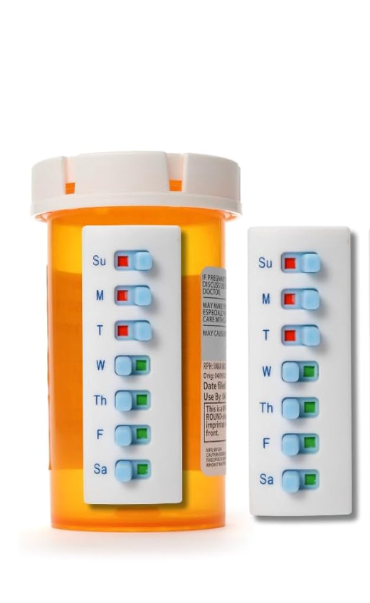 Reusable Non-Toxic Plastic Pill Tracker & Reminder