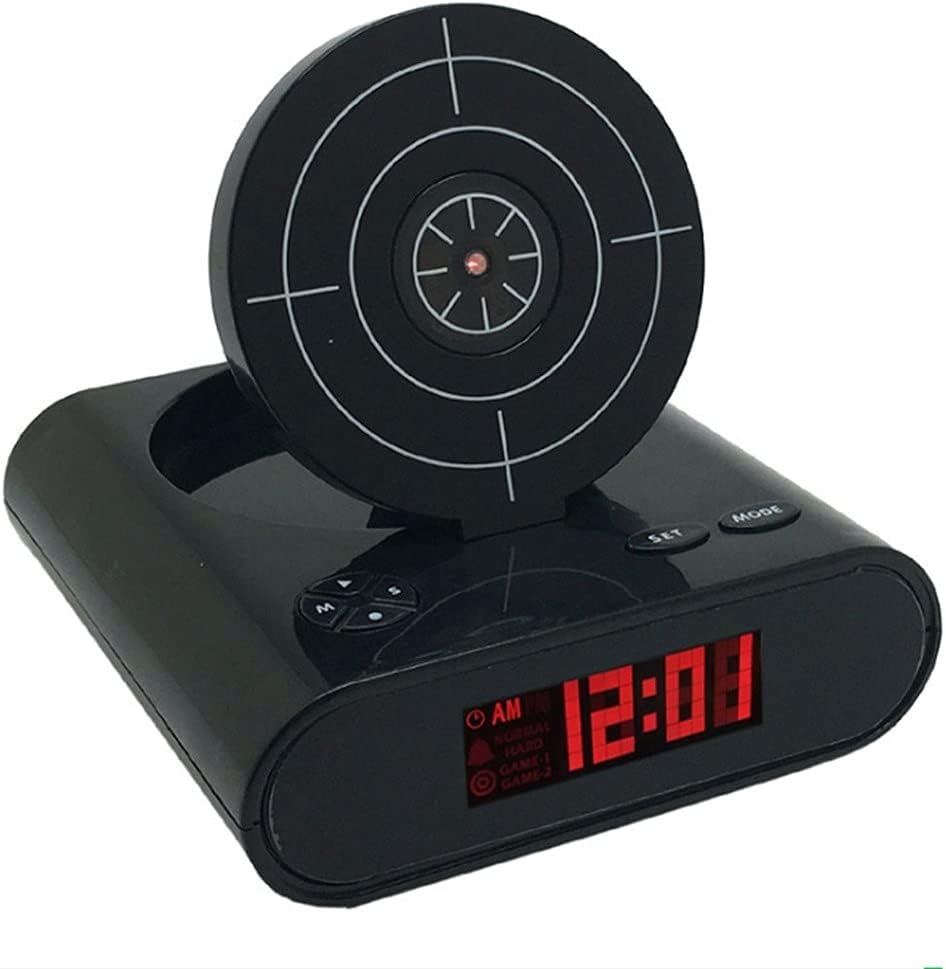 Laser Alarm Clock With Shooting Gun