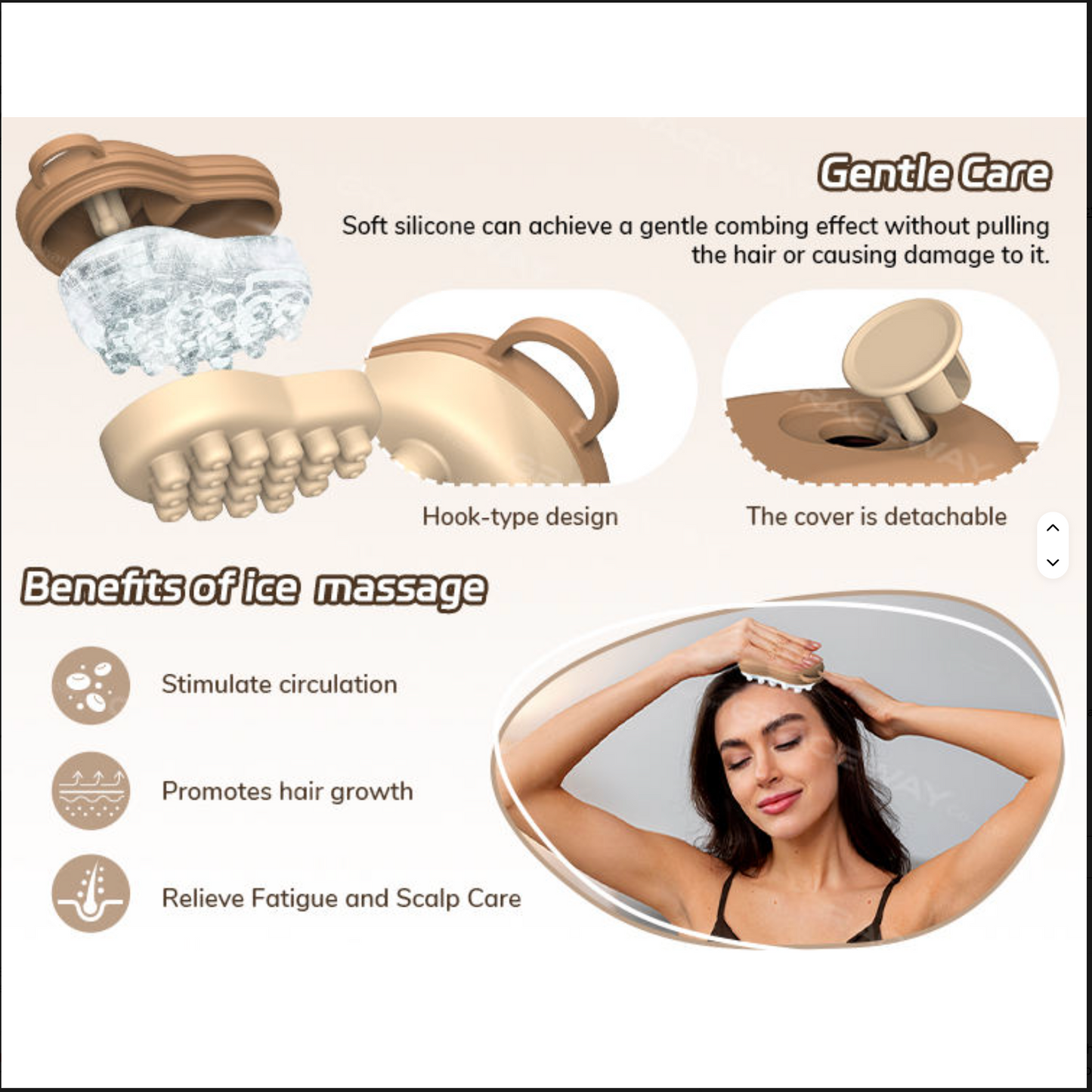 Ice Compress Scalp Massager Hair Growth Massage Comb