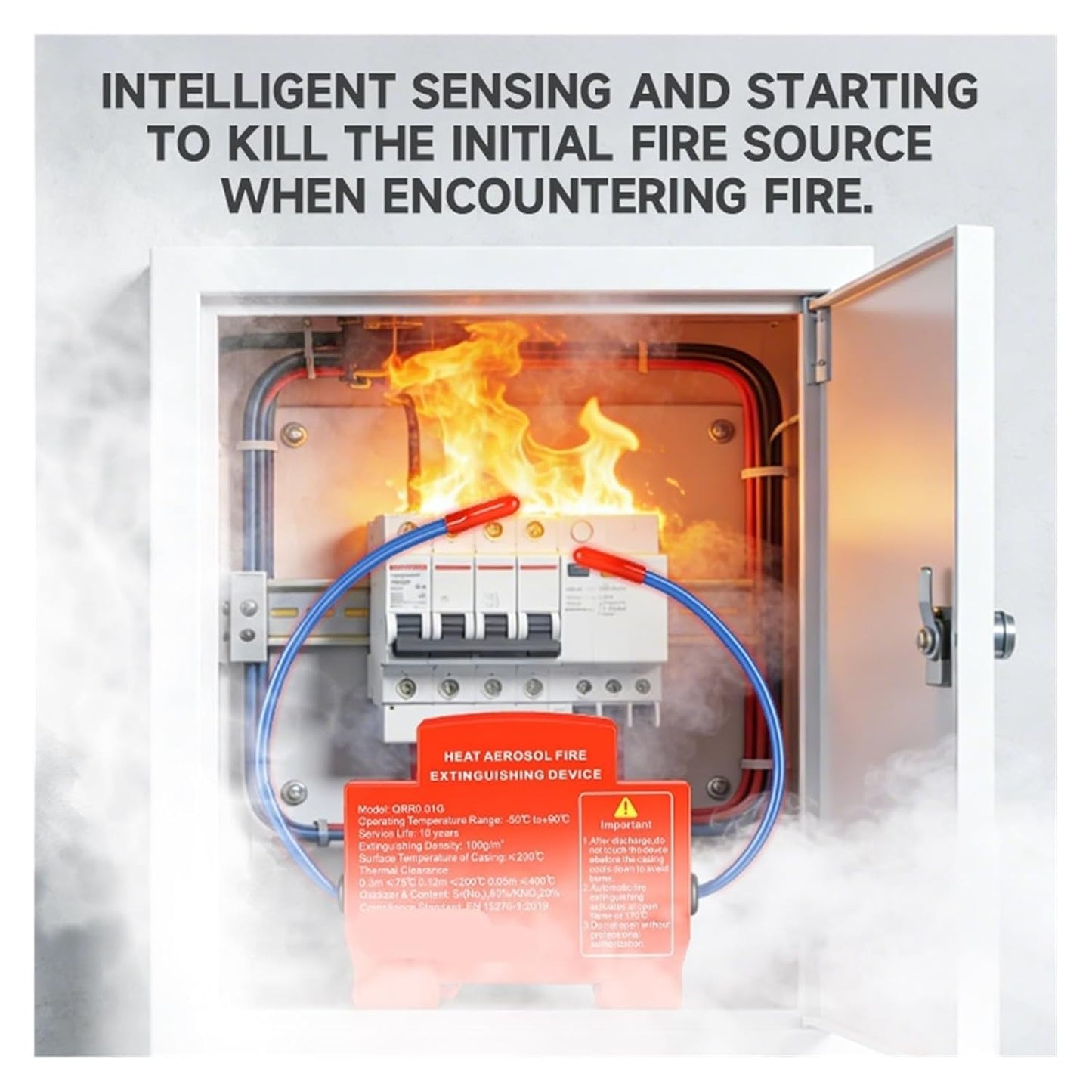 Heat Aerosol Fire Extinguishing Device for Electricity Meter