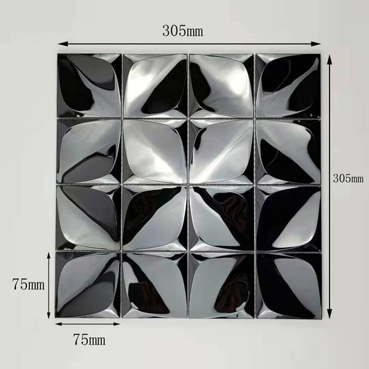 3D Modern Metal Mosaic Tiles