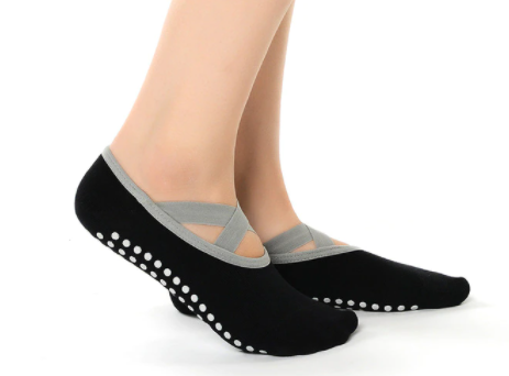 Unisex Non Slip Grip Socks with Cushion for Yoga