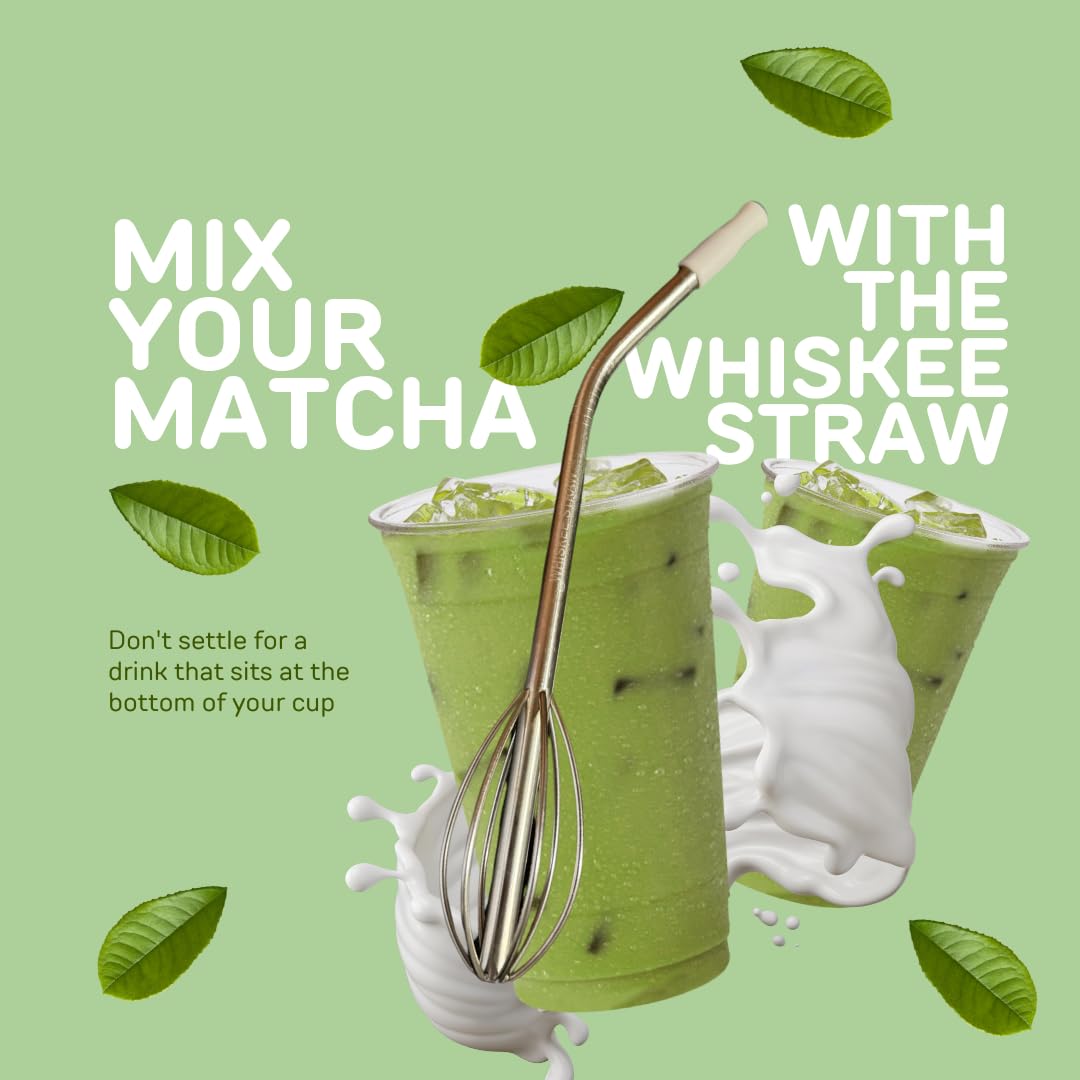 2 in 1 Reusbale Whisk Straw