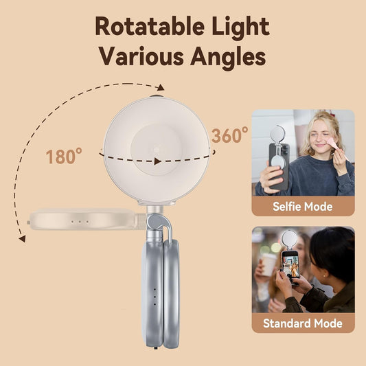 Built-In Mirror Magnetic Selfie Ring Light