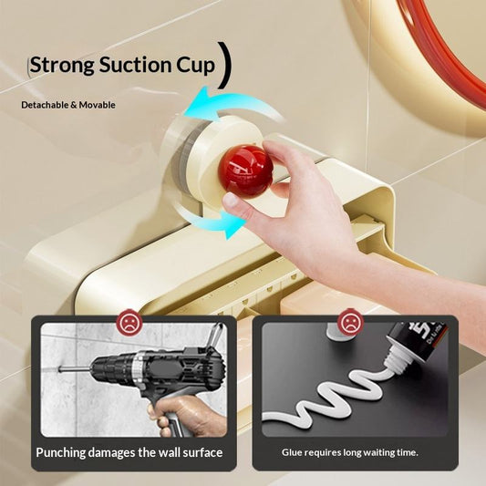 Wall Mounted No-Drill Self-Draining Soap Holder
