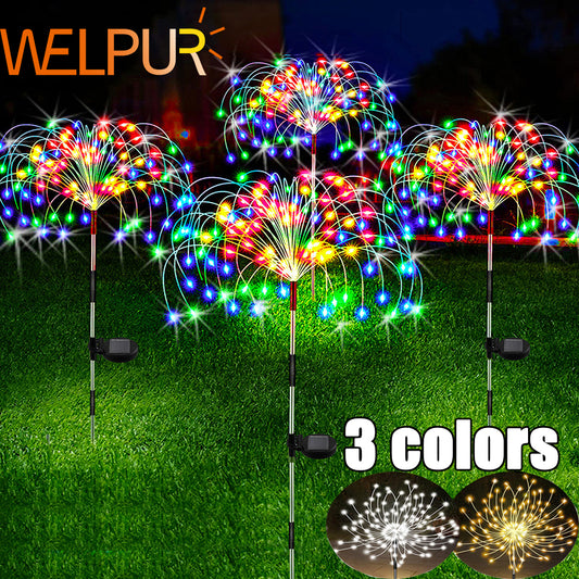 Waterproof Solar Garden Fireworks Lamp