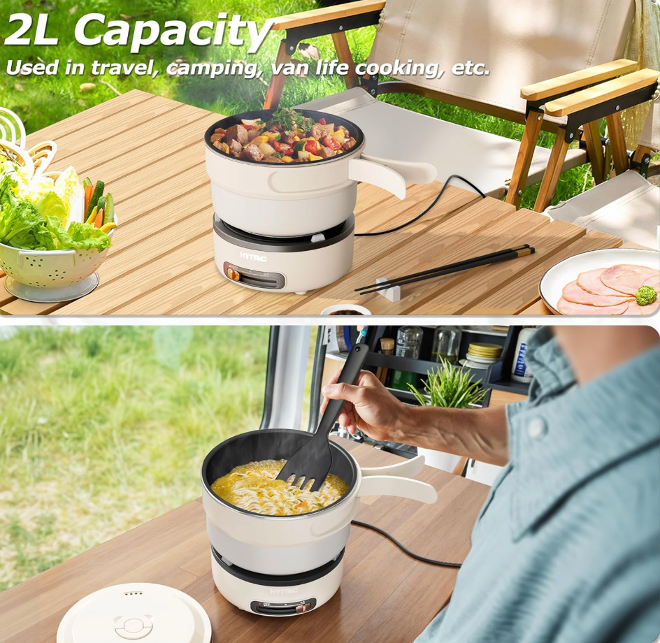 Portable Electric Cooker with Foldable Handle