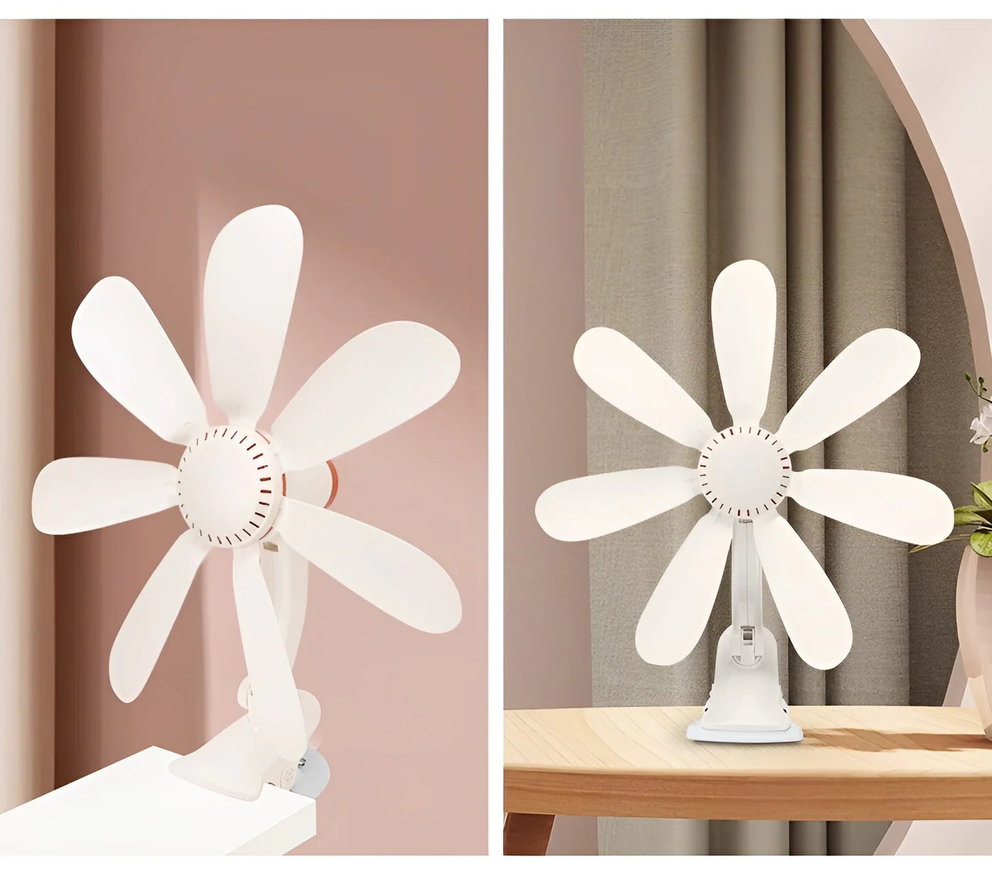 Portable Clip-On Flower Shape Desk Fan