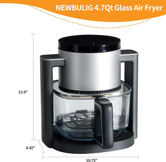 Glass Air Fryer With 10 Preset Cook Modes