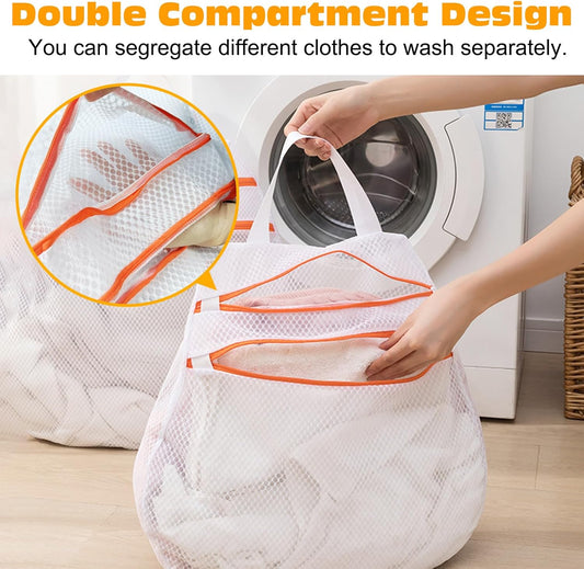 Polyester Washing Laundry Bag With Double Zipper