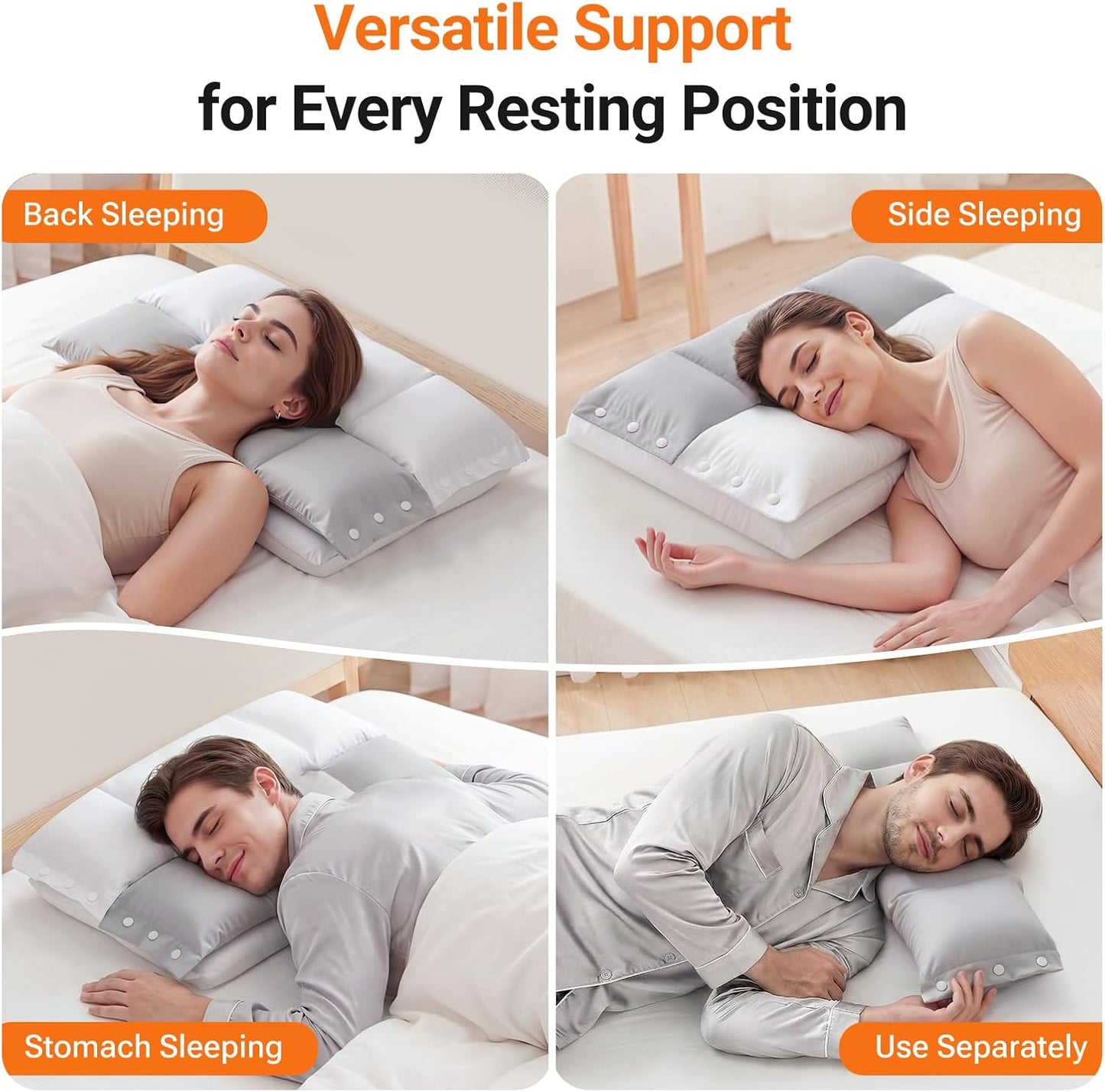Detachable Dual Layer Ultra Soft Pillow