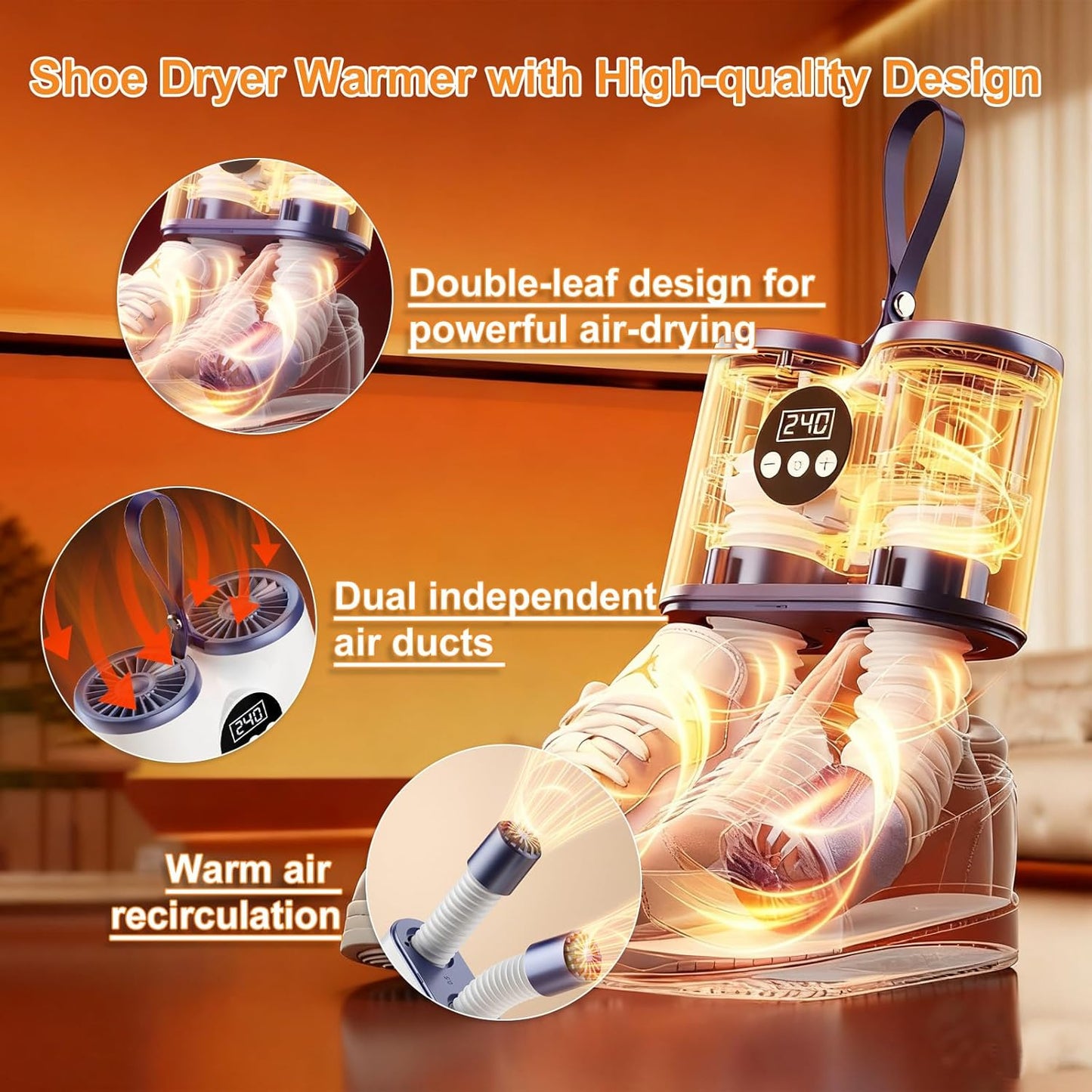 Flexible Heads Electric Shoe Drying Machine