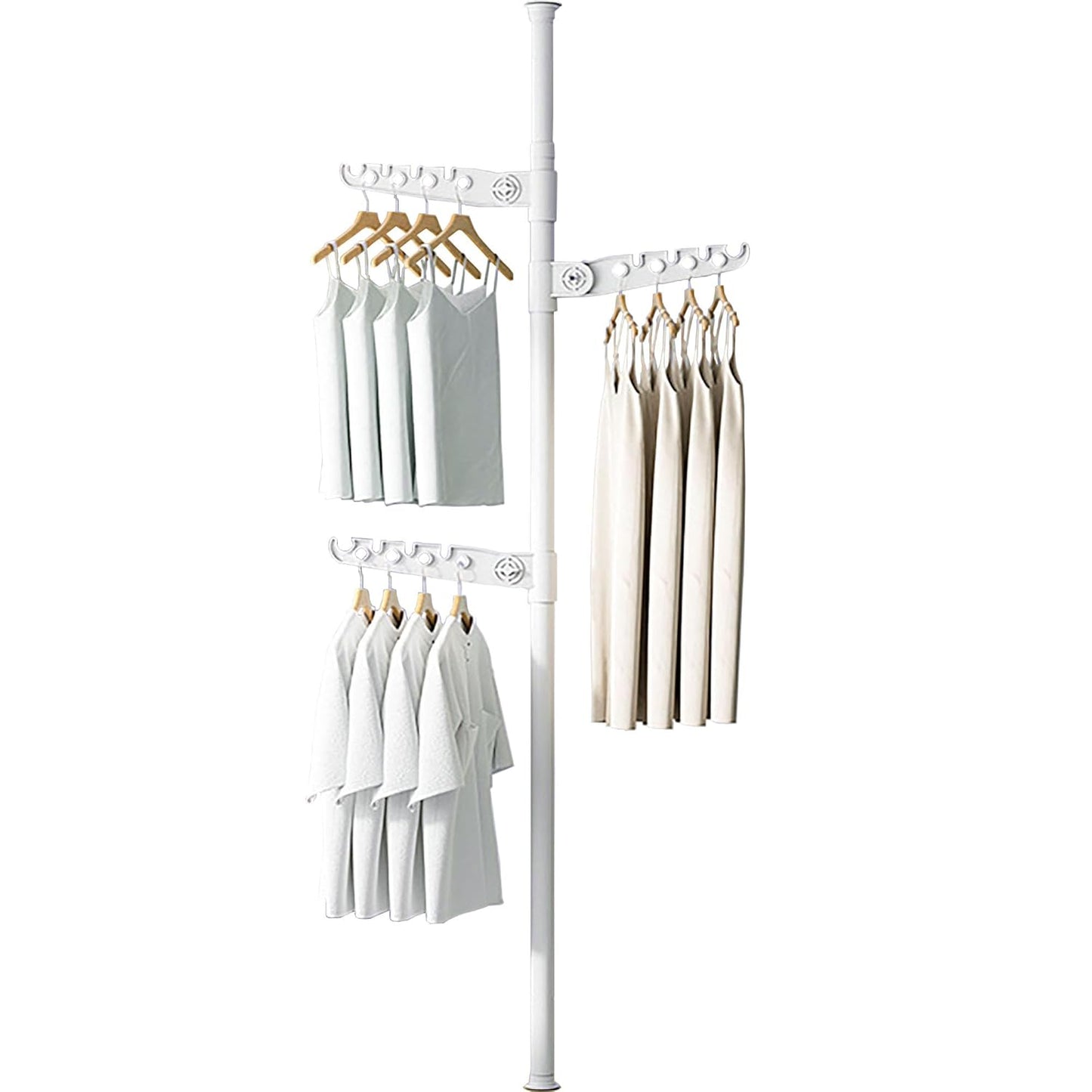 3 Tier Triple Wing Telescopic Adjustable Clothes Drying Rack