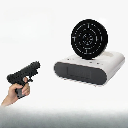 Laser Alarm Clock With Shooting Gun