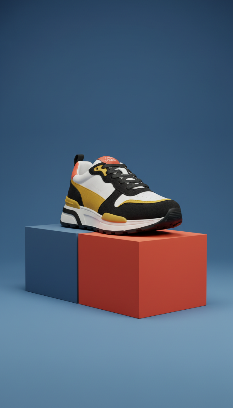 Luxe Street Sneaker With Leather Accents