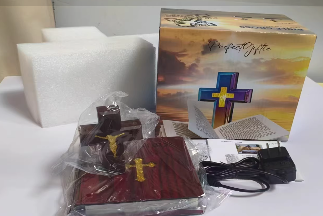 Magnetic Levitation Cross Book Lamp