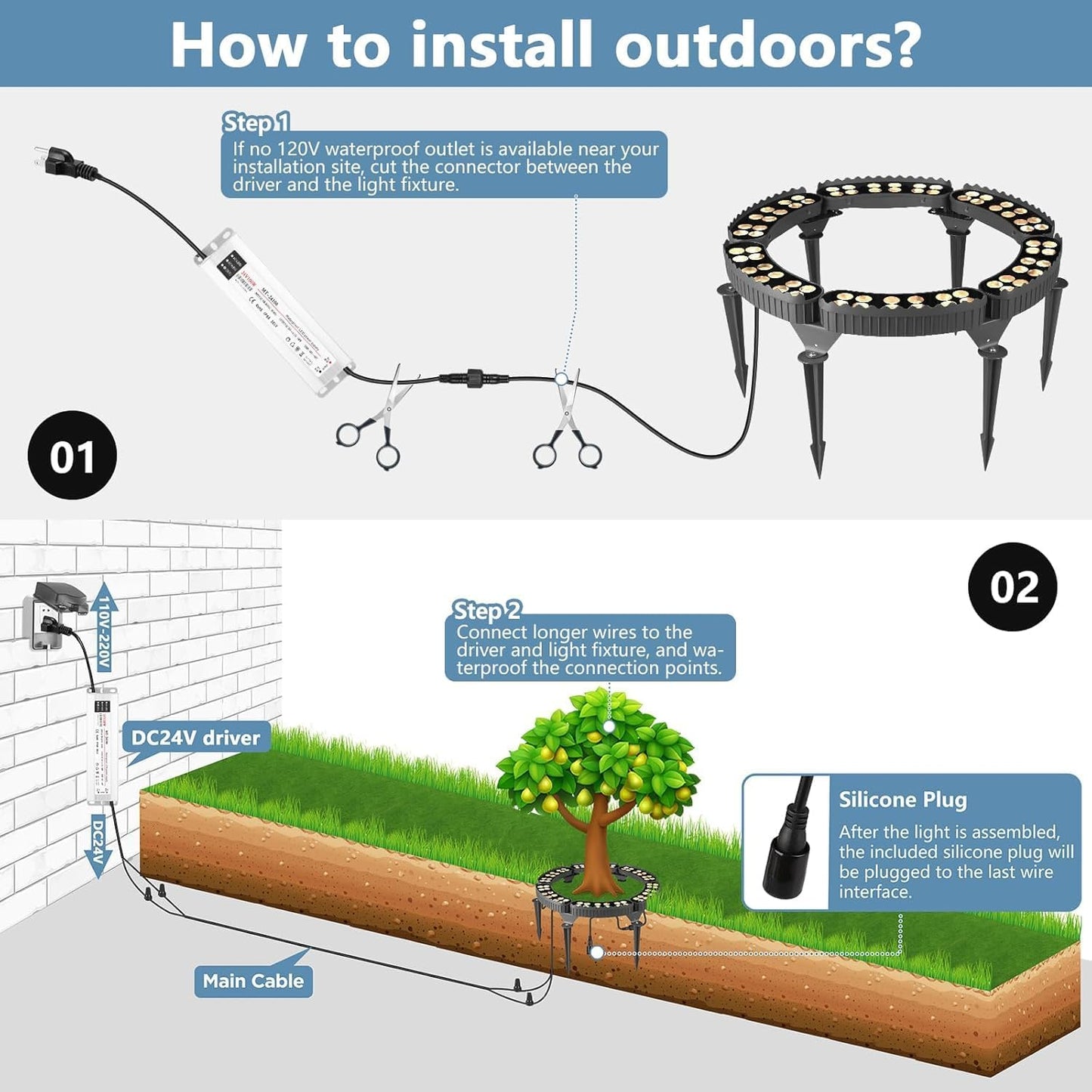 Outdoor Ring Tree Light