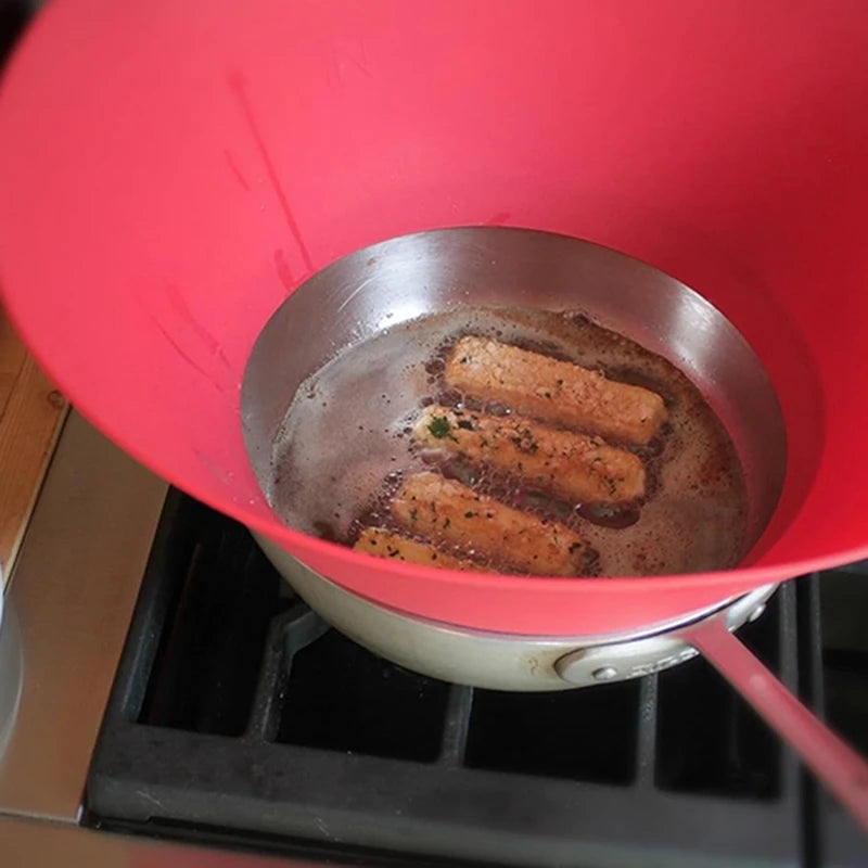 Non-Stick Silicone Frywall Splatter Guard