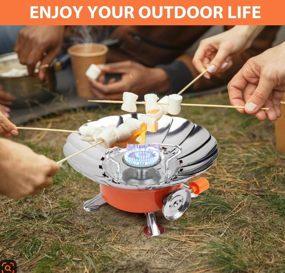 Portable Mini Windproof Lotus Shaped Outdoor Gas Stove