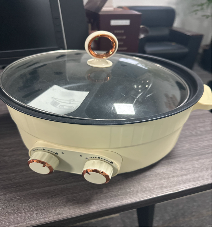 Multi-Functional 2 Compartment Non Stick Electric Hot Pot Boiler