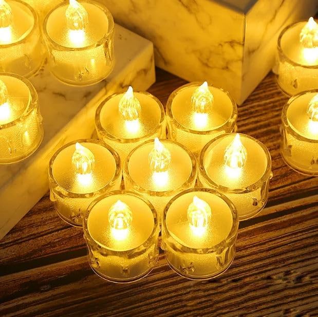 Transparent LED Flameless Candle (Pack of 6)