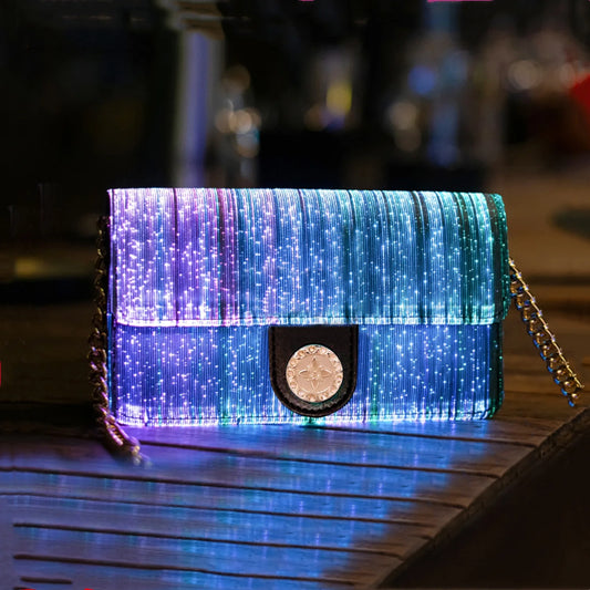 Glow-in-the-Dark Fiber Optic LED Handbag