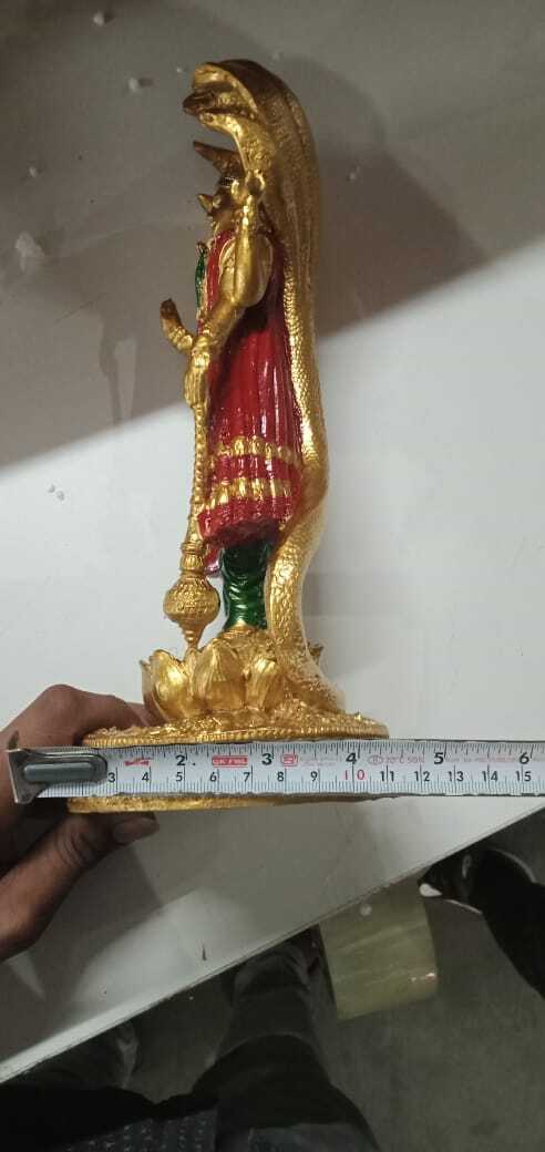 Lord Vishnu Standing Idol  Antique Finish - 12 Inch