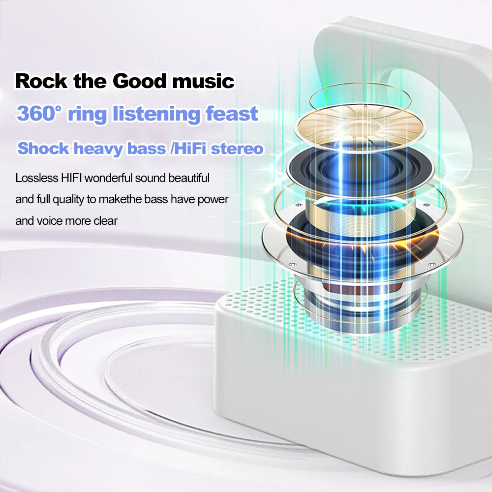 Portable Wireless Induction Speaker With Phone Stand