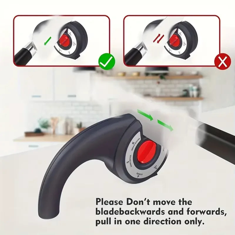 Adjustable 6-Stage Anti Slip Knife Sharpener