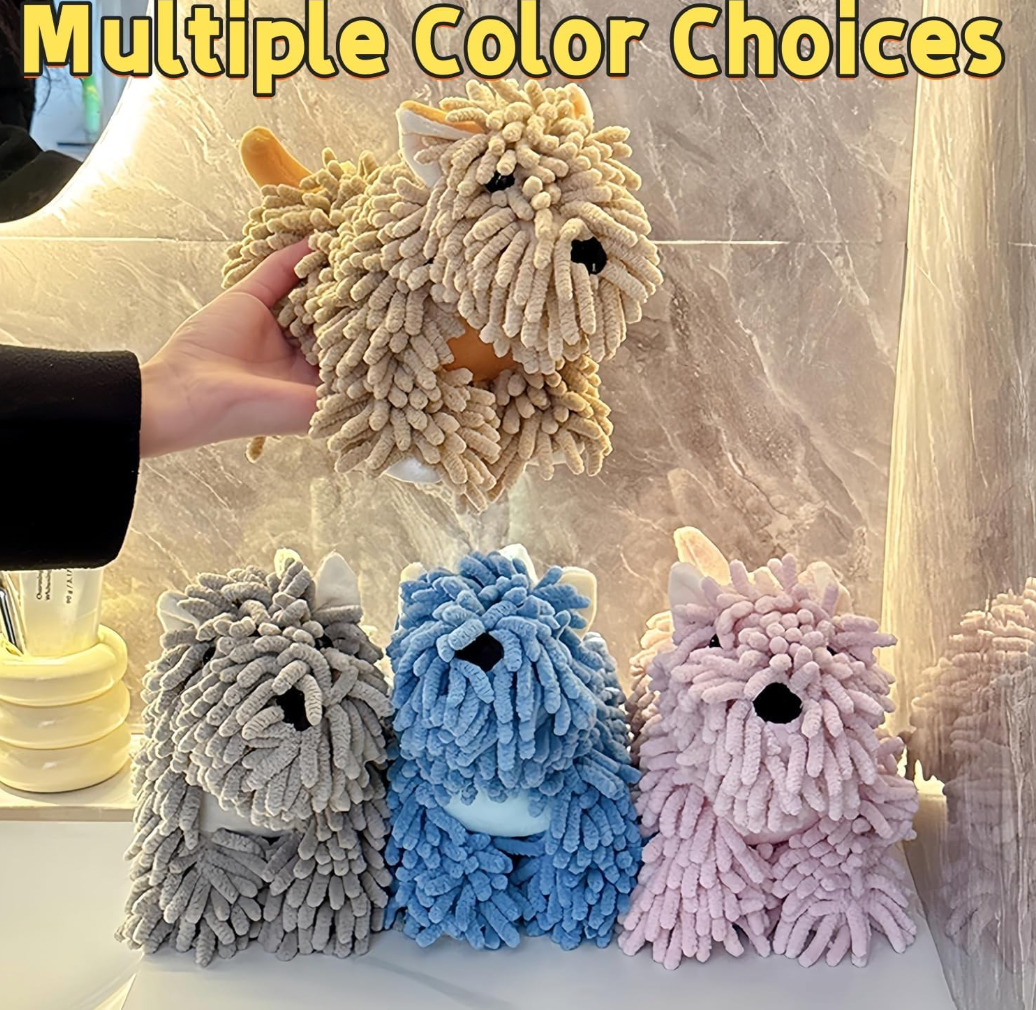 Dog Shaped Hand Towel