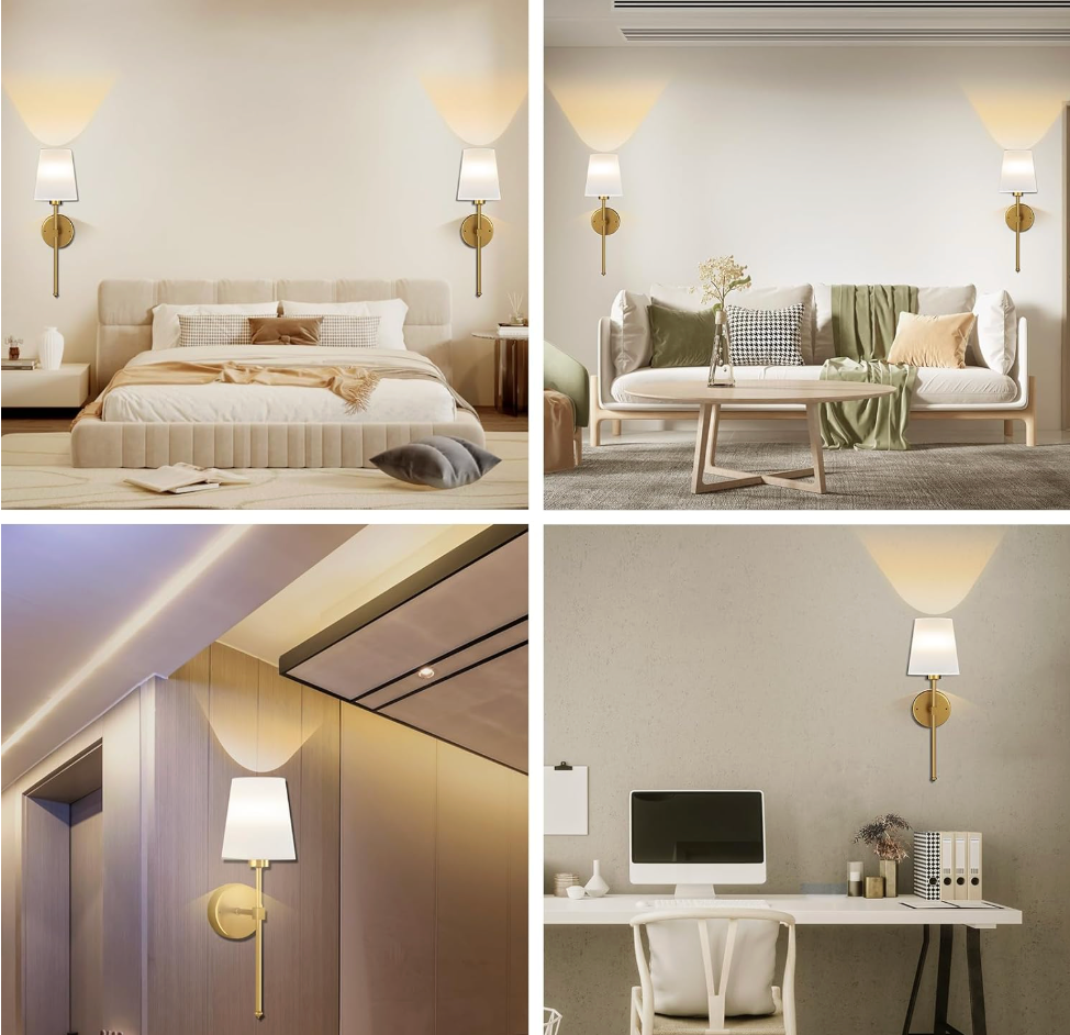 Rechargeable Wall Lamp with Remote Control RGB Lights