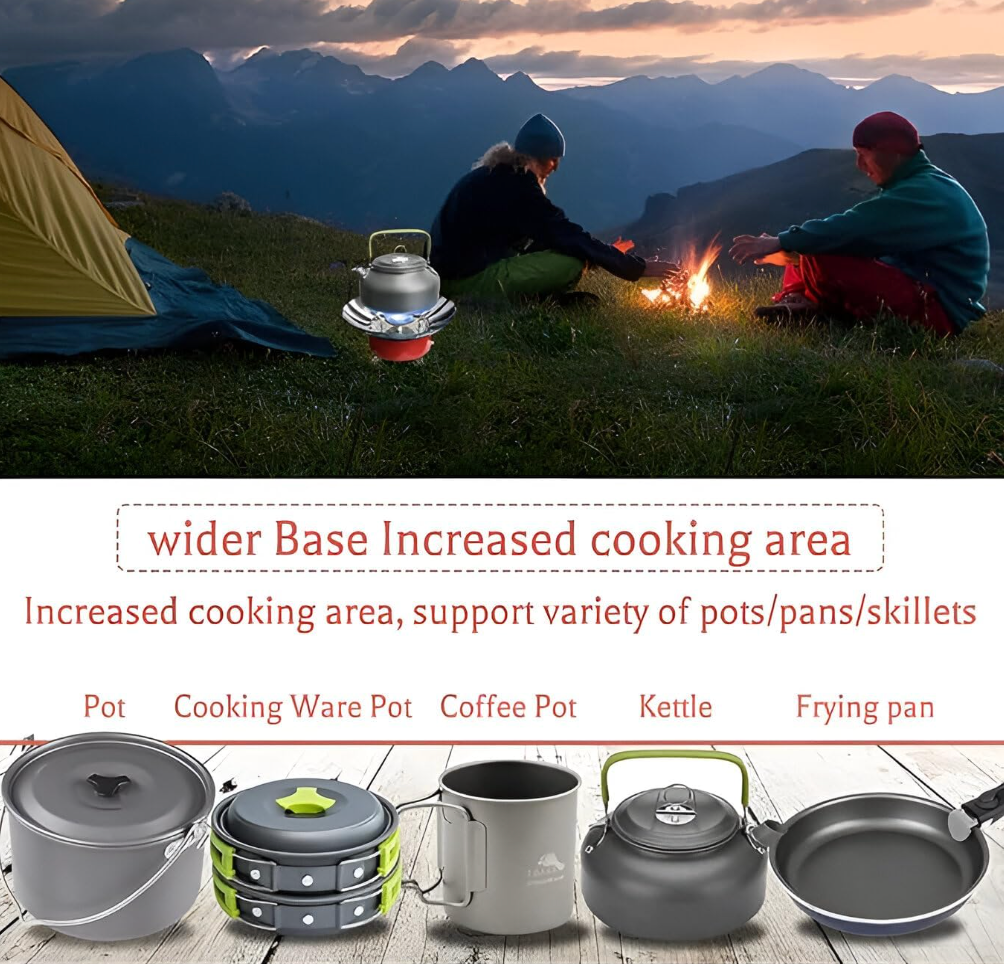 Portable Mini Windproof Lotus Shaped Outdoor Gas Stove