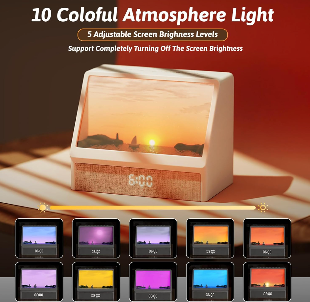 Sunrise Alarm Clock Night Light with White Noise Sound