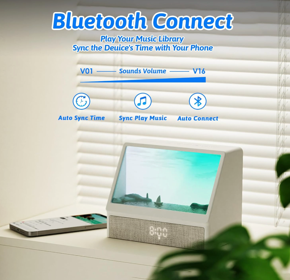 Sunrise Alarm Clock Night Light with White Noise Sound
