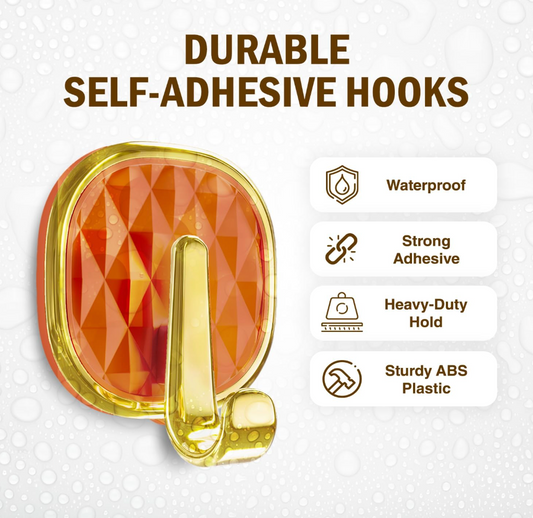 Heavy-Duty Adhesive Storage Hooks (Pack of 4)