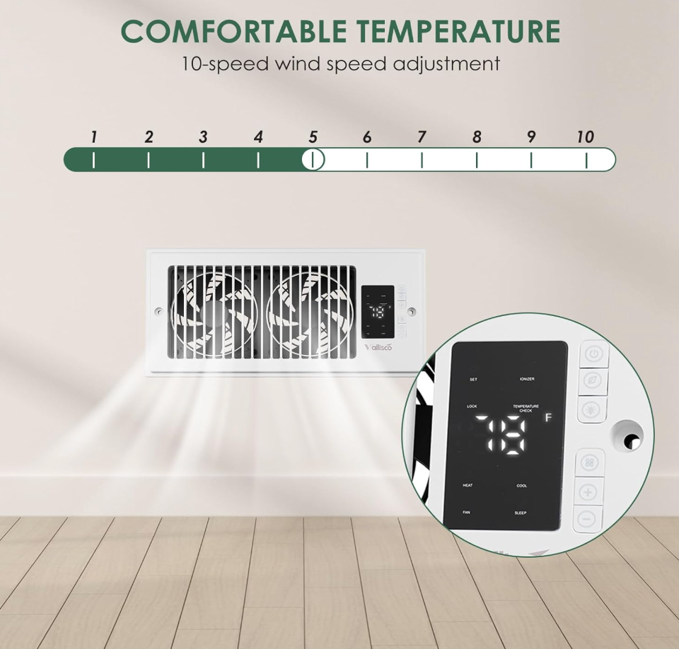 Smart Register Booster Vent Fan